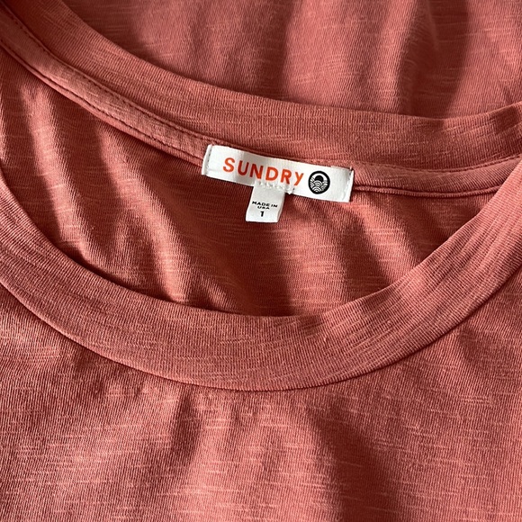 Sundry Anthropologie Rose/Tyrie Tie Front Casual Dress - Picture 5 of 6